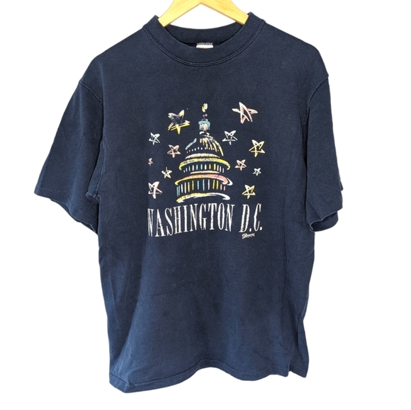 Vintage Single Stitch Delta Pro Weight Washington DC Paradise Collection Mens L - Picture 1 of 5